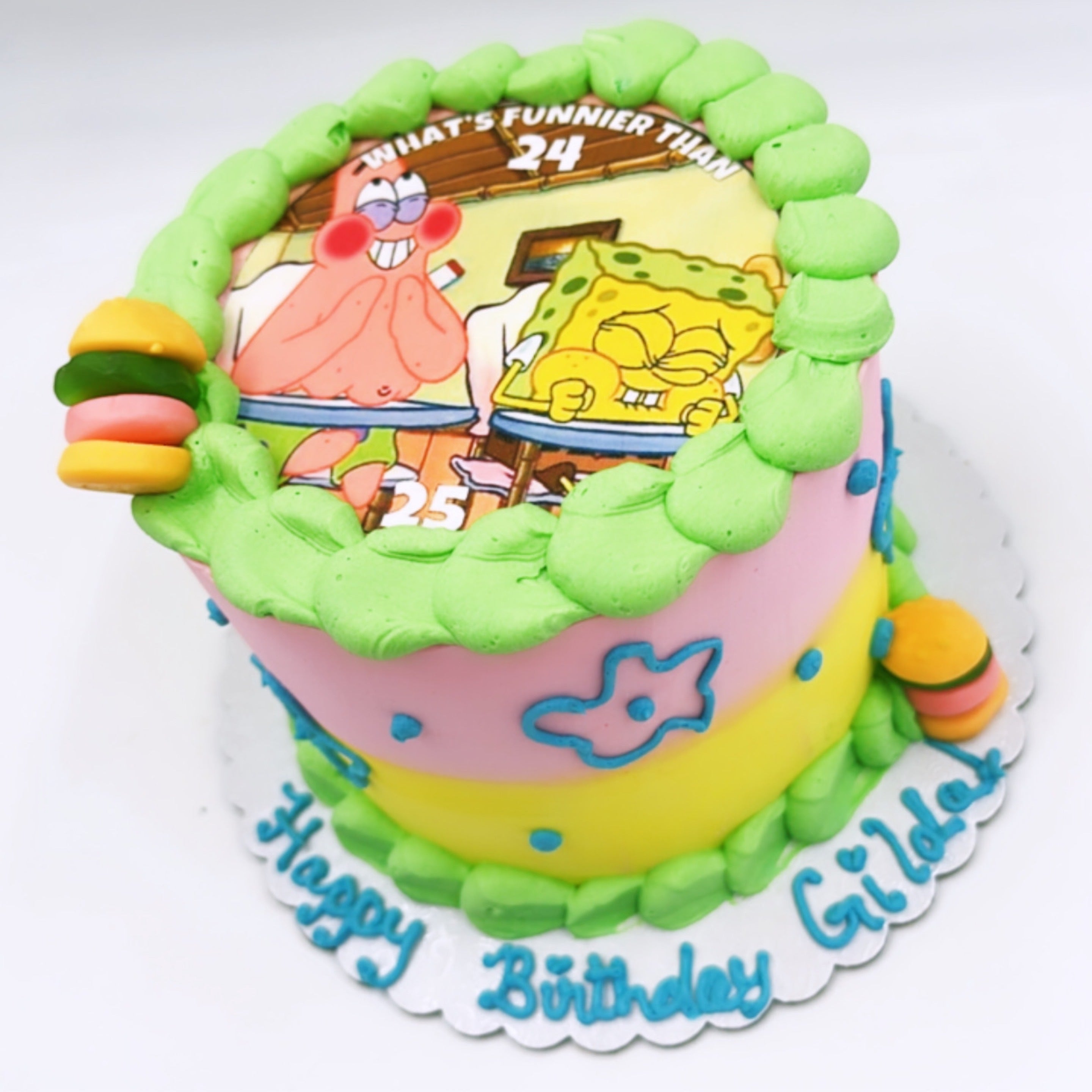Spongebob Meme 1/4 Sheet Cake (serves 12-15)